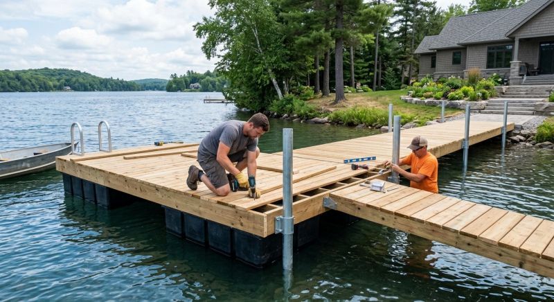 Pond Dock Installation in Olathe, KS