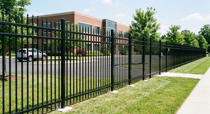 Black Metal Fence Installation in Kansas City, MO