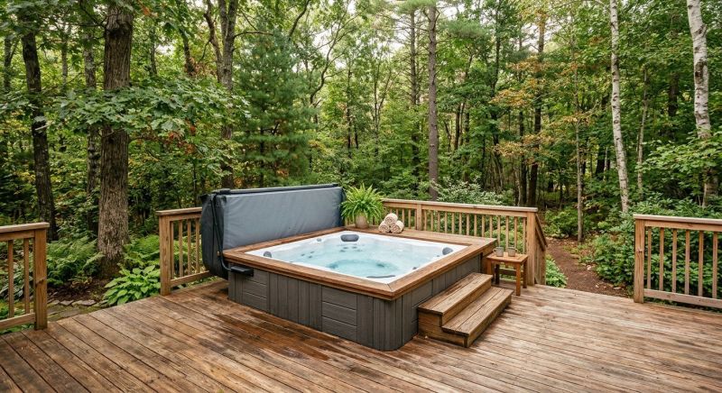 Hot Tub Deck Installation in Worcester, MA