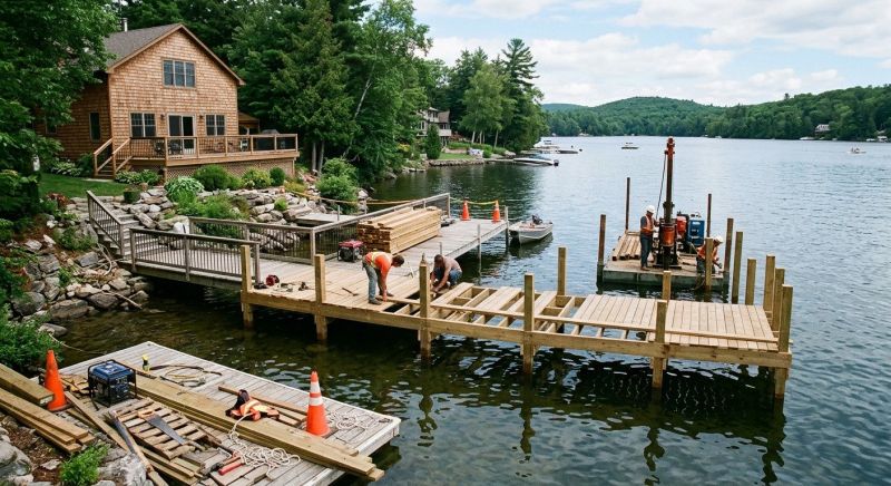 Pond Dock Construction in Overland Park, KS