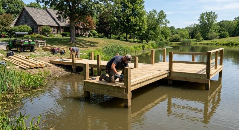 Pond Dock Construction in Alpharetta, GA