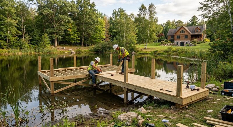 Wood Dock Installation in Overland Park, KS