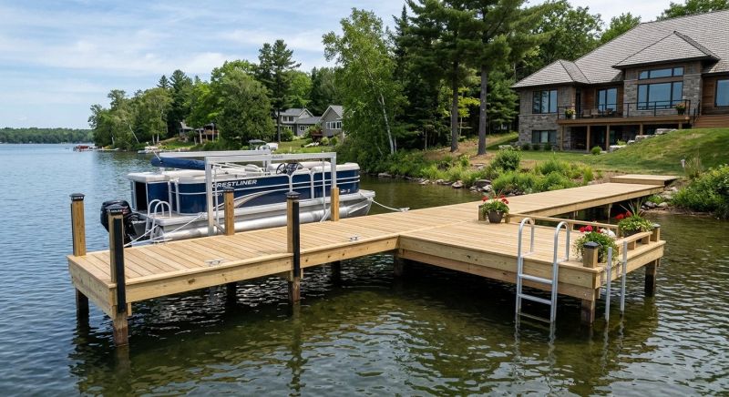 Wood Dock Installation in Overland Park, KS