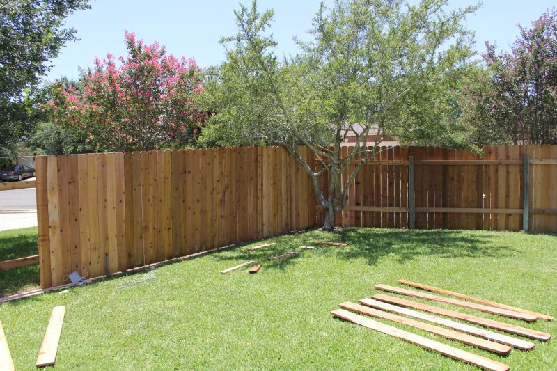 Wood Plank Fence Installation in Pearland, TX